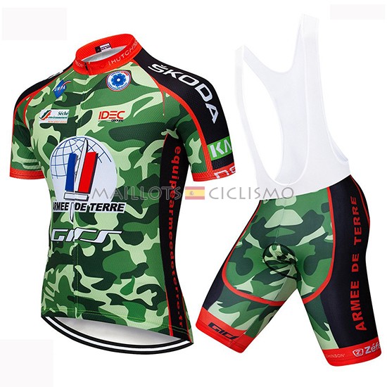 2019 Maillot Armee De Terre Tirantes Mangas Cortas Camuffamento